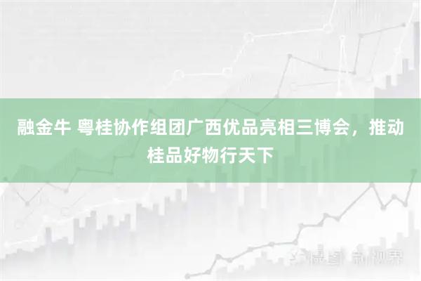 融金牛 粤桂协作组团广西优品亮相三博会，推动桂品好物行天下